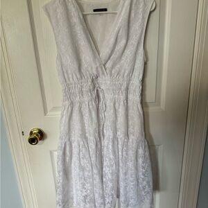 Tommy Hilfiger White V-Neck Dress